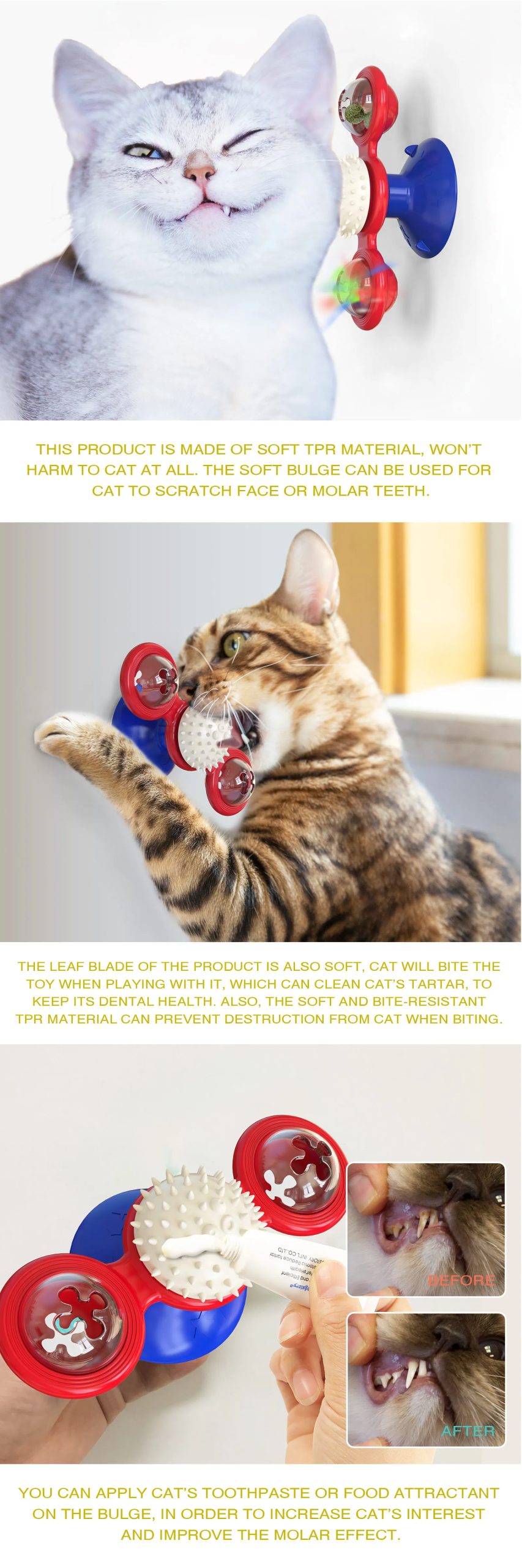 Windmill Cat Toy Interactive Pet Toys for Cats Puzzle Cat Game Toy With Whirligig Turntable for Kitten Brush Teeth Pet Supplies Windmill Cat Toy Interactive Pet Toys for Cats Puzzle Cat Game Toy With Whirligig Turntable for Kitten Brush Teeth Pet Supplies