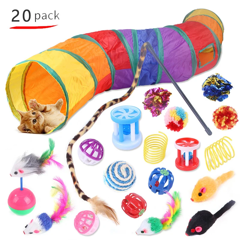 Cat Toys Rainbow Tunnel Set Foldable Cat Kitten Play Tunnel Chat Mouse Supplies Simulation Fish Cat Accessories Cat Toys Rainbow Tunnel Set Foldable Cat Kitten Play Tunnel Chat Mouse Supplies Simulation Fish Cat Accessories