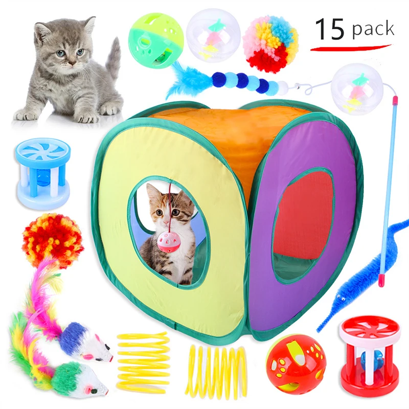 Cat Toys Rainbow Tunnel Set Foldable Cat Kitten Play Tunnel Chat Mouse Supplies Simulation Fish Cat Accessories Cat Toys Rainbow Tunnel Set Foldable Cat Kitten Play Tunnel Chat Mouse Supplies Simulation Fish Cat Accessories