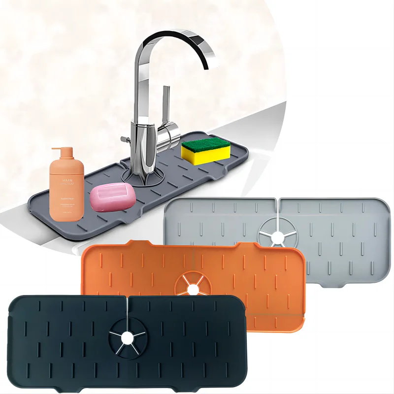 Kitchen Gadgets Silicone Faucet Absorbent Pad Shelf Sink Splash Catcher Countertop Protective Mat Bathroom Drain Mat Acceesories Kitchen Gadgets Silicone Faucet Absorbent Pad Shelf Sink Splash Catcher Countertop Protective Mat Bathroom Drain Mat Acceesories