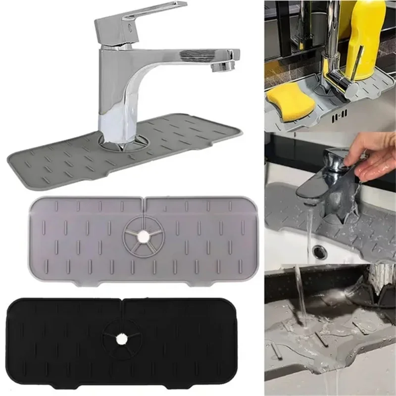 Kitchen Gadgets Silicone Faucet Absorbent Pad Shelf Sink Splash Catcher Countertop Protective Mat Bathroom Drain Mat Acceesories Kitchen Gadgets Silicone Faucet Absorbent Pad Shelf Sink Splash Catcher Countertop Protective Mat Bathroom Drain Mat Acceesories