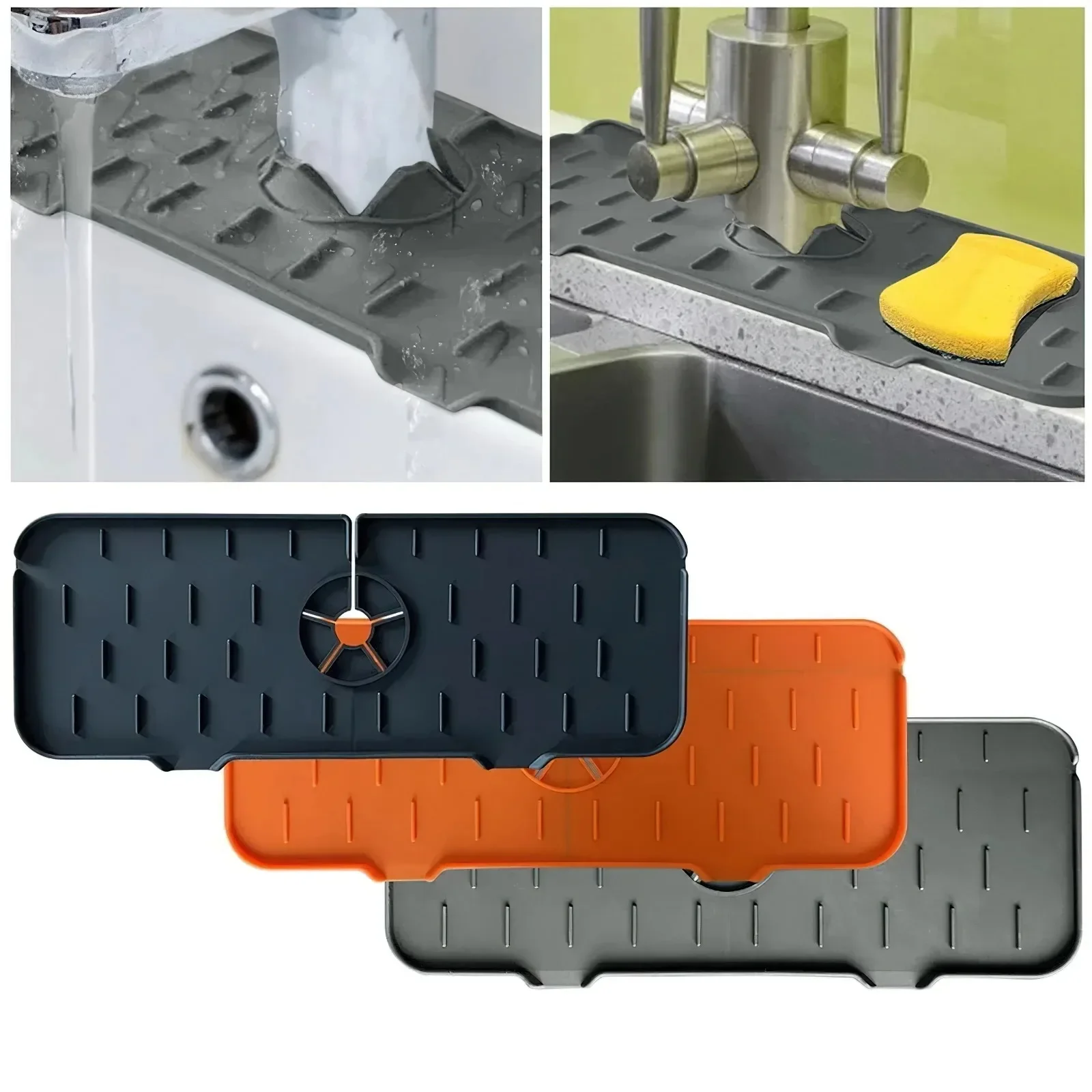 Kitchen Gadgets Silicone Faucet Absorbent Pad Shelf Sink Splash Catcher Countertop Protective Mat Bathroom Drain Mat Acceesories Kitchen Gadgets Silicone Faucet Absorbent Pad Shelf Sink Splash Catcher Countertop Protective Mat Bathroom Drain Mat Acceesories
